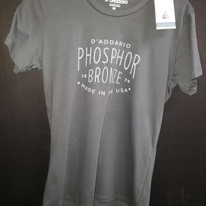 Woman's D'addario guitar strings t shirt